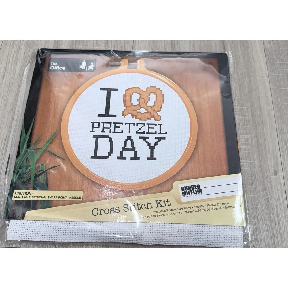 The Office Cross Stitch Kit-I Love Pretzel Day